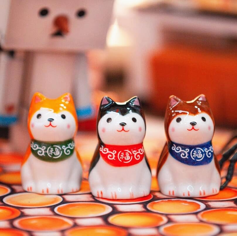 Amazon.com: EatingBiting Set of 3 Japanese Ceramics Shiba Inu Dog